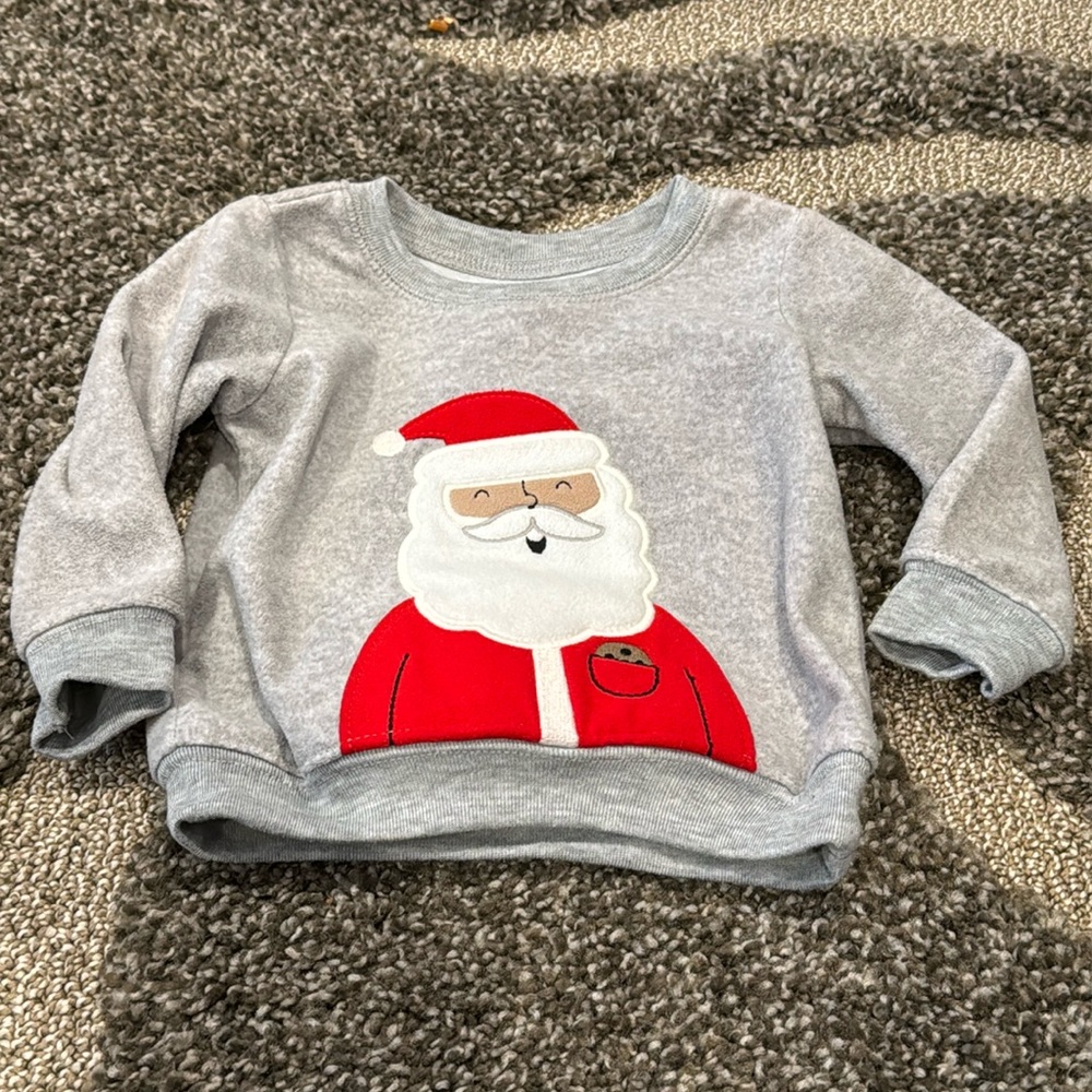 Carter’s (Just one you), Santa Sweatshirt. Size 9 mos.